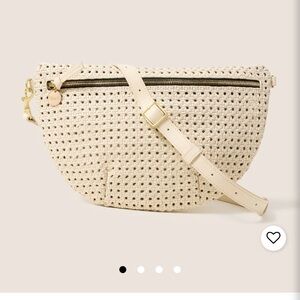 Clare V Grande Fanny Cream Crossbody Bag